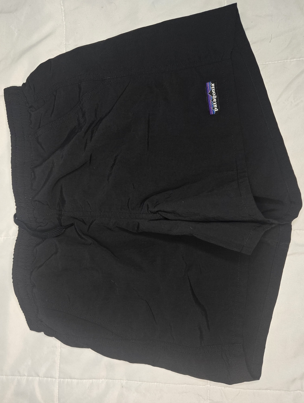 Patagonia Black Baggies Shorts Women’s Medium 3” Athletic Hiking - Picture 2 of 8